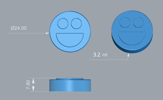 Moule gommeux Smiley Face de 3,2 ml - 192 cavités