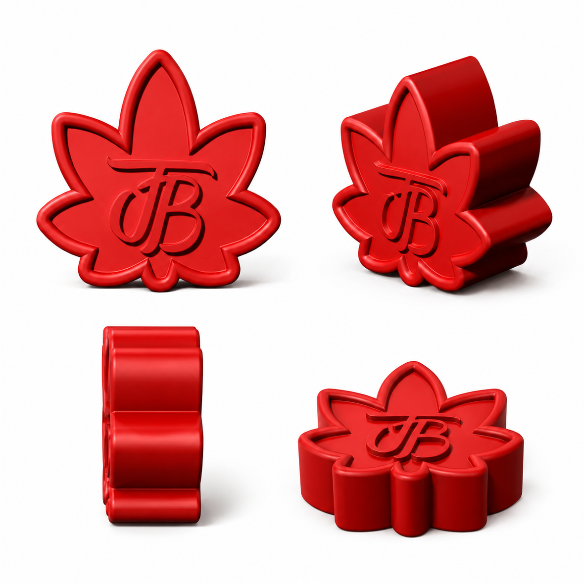 Custom leaf logo gummy mold 3D design