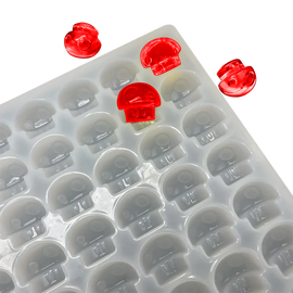 3.5mL mushroom gummy mold with 140 cavities top view