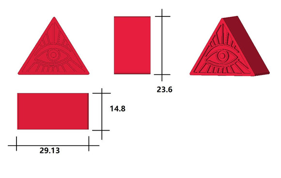 5,1 ml moule gommeux triangle pyramide - 220 cavités